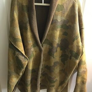 Free people camo cardigan